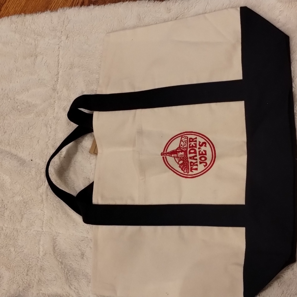 Trader Joe's Tote Bag Cotton Reusable NWT - Picture 7 of 9